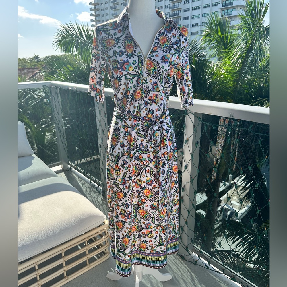 Multicolor floral print dress
